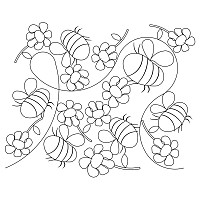 cartoon flower bee pano 001